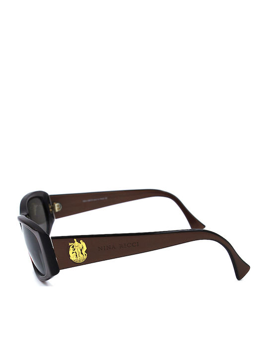 Nina Ricci Women's Sunglasses with Burgundy Plastic Frame and Gray Lens NR3131 P4449