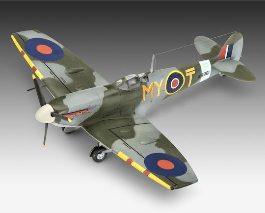 Revell Spitfire Mk.V & Bf109G-10 Modeling Figure Airplane 76 Pieces in Scale 1:72 with Glue and Paints
