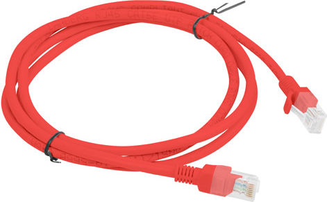 Lanberg U/UTP Cat.5e Ethernet Network Cable 1.5m Red 1pcs