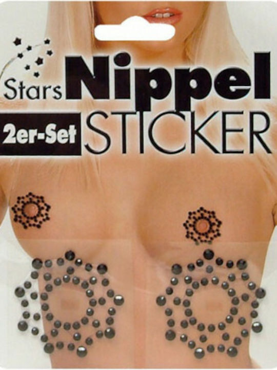 Cottelli Collection Nippelabdeckungen Stern Nippelabdeckungen Schwarz