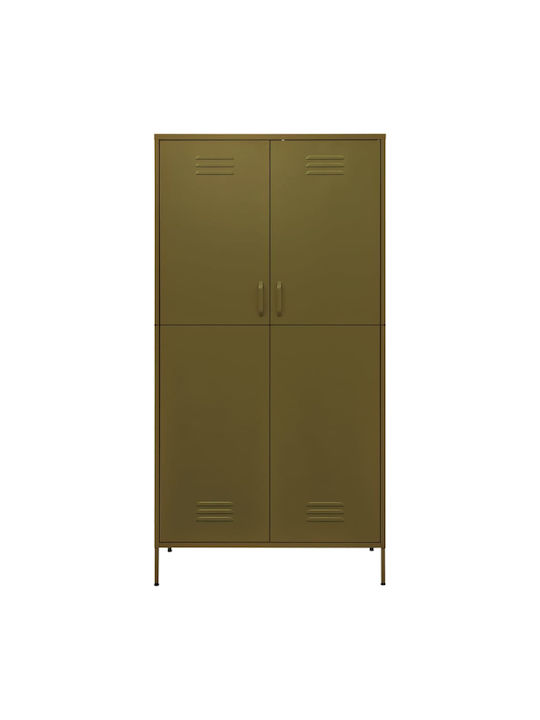 În picioare pe podea de Birou Metalică în Culoare Verde, 90x50x180cm