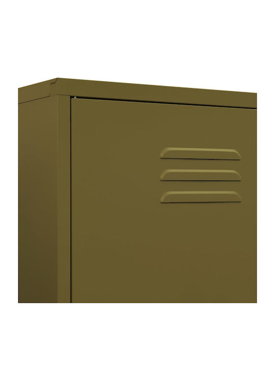 În picioare pe podea de Birou Metalică în Culoare Verde, 90x50x180cm