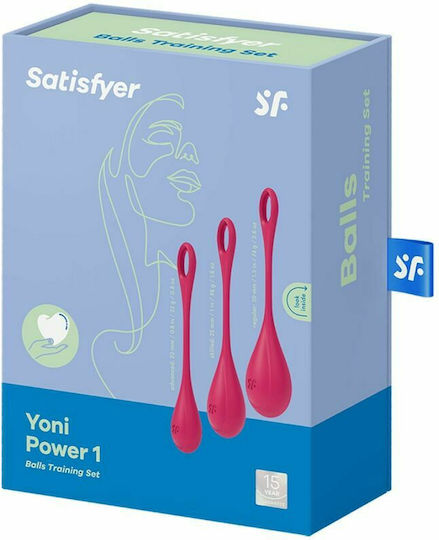 Satisfyer Yoni Power 1 Κολπικές Μπάλες 3τμχ Red