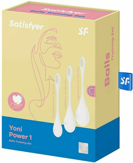 Satisfyer Yoni Power 1 Κολπικές Μπάλες 3τμχ White