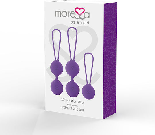 Amoressa Osian Set Premium Silicone Κολπικές Μπάλες Μωβ