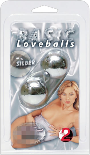 You2Toys Basic Loveballs Κολπικές Μπάλες Ασημί