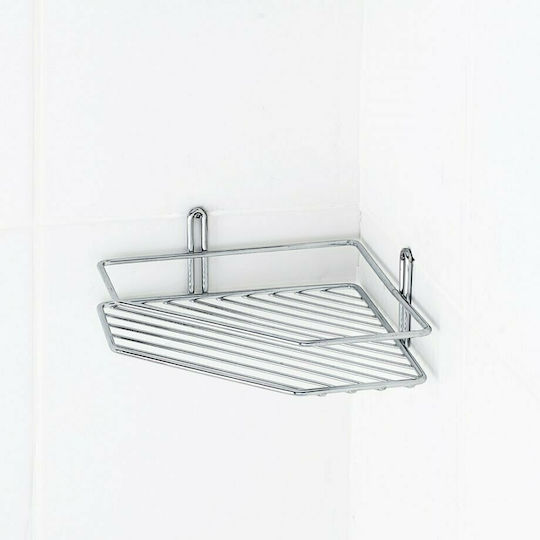 Tekno-Tel 455.ES071 Ecke An der Wand montiert Badezimmerregal Inox 27.5x20x8cm Silber