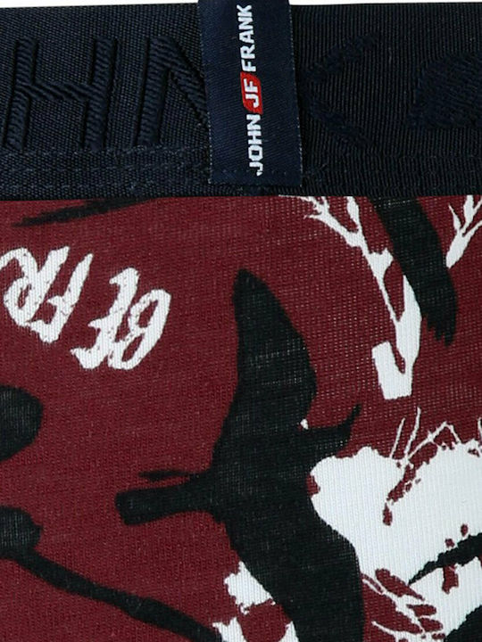 Мъжки боксерки Burgundy с Дизайн 1Опаковка
