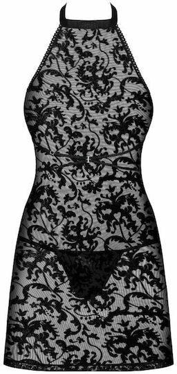 Obsessive Softily Set Babydoll Sexy Chemise și tanga Black