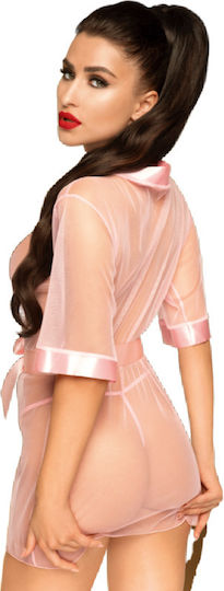Penthouse Midnight Mirage Peignoir Sexy Ρόμπα Ροζ