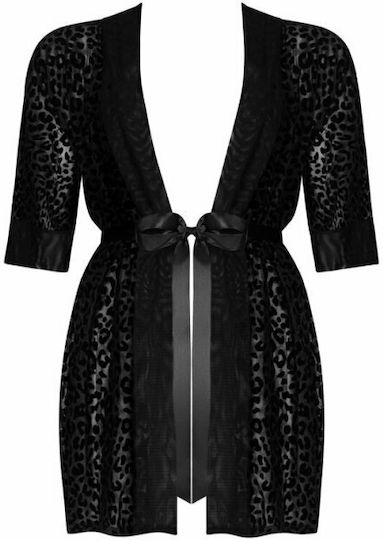Obsessive Jagueria Sexy Ρόμπα Peignoir Black