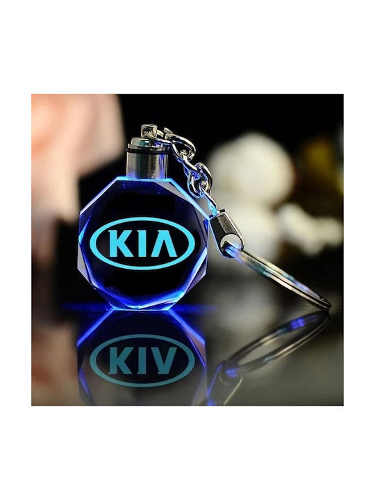 3D Led Light Κρυστάλλινο Μπρελόκ Αυτοκινήτου - KIA