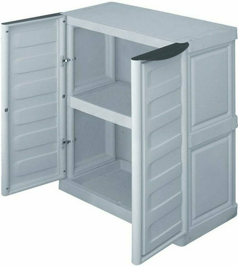 Double-Leaf Cabinet Made of Polypropylene with 1 Shelf 70x39x92 cm
