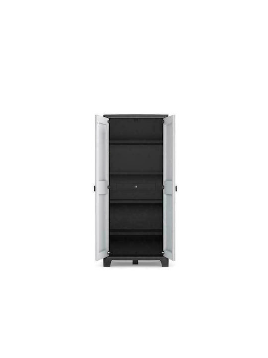 Двукрилен Гардероб Titan High от Полипропилен с 4 Рафта с Рафт 80x44x182 см