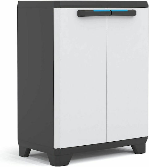 Double Door Wardrobe Linear Low Plastic with 1 Shelf 68x39x90cm
