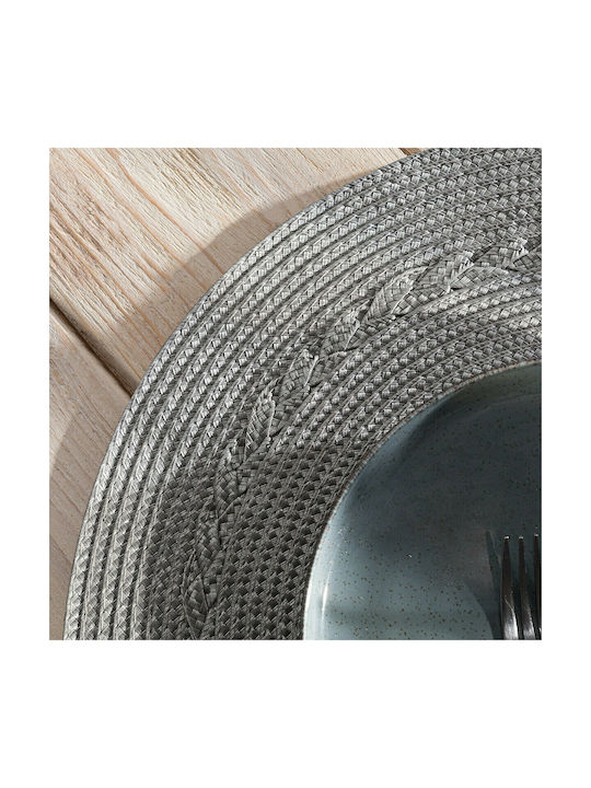 Gofis Home Round Plastic Placemat Moira Silver 38cm