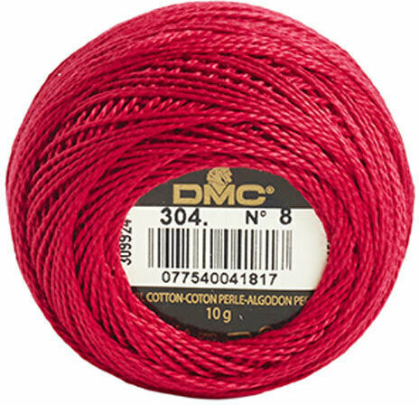 DMC Faden Stickerei Cotton Perle No8 Baumwolle Bordeaux 87m
