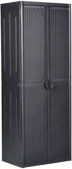 Zweiflügeliger Schrank Kunststoff mit 4 Regale 65x45x172cm