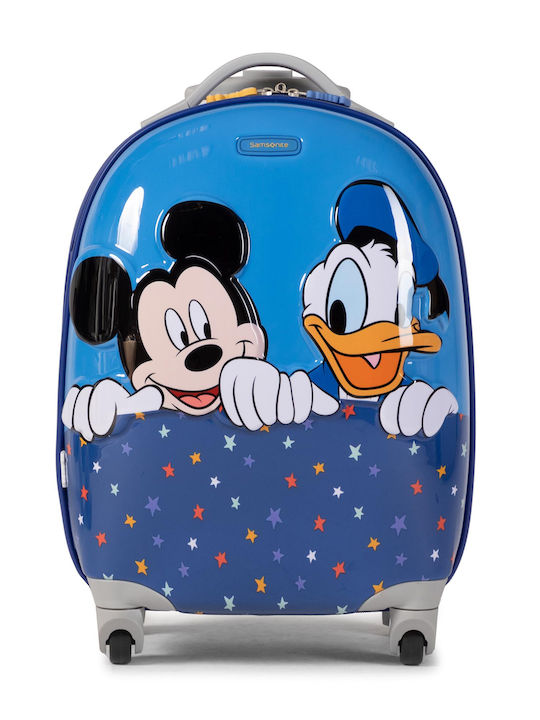 Samsonite DISNEY Παιδική Βαλίτσα Ταξιδίου Καμπίνας Σκληρή Μπλε με 4 Ρόδες Ύψους 46.5εκ.