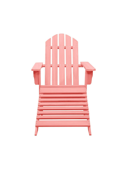 Șezlong Din Lemn Adirondack Roz 147.5x70x88.5cm