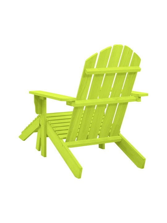 Ξαπλώστρα Ξύλινη Adirondack Πράσινη 147.5x70x88.5εκ.