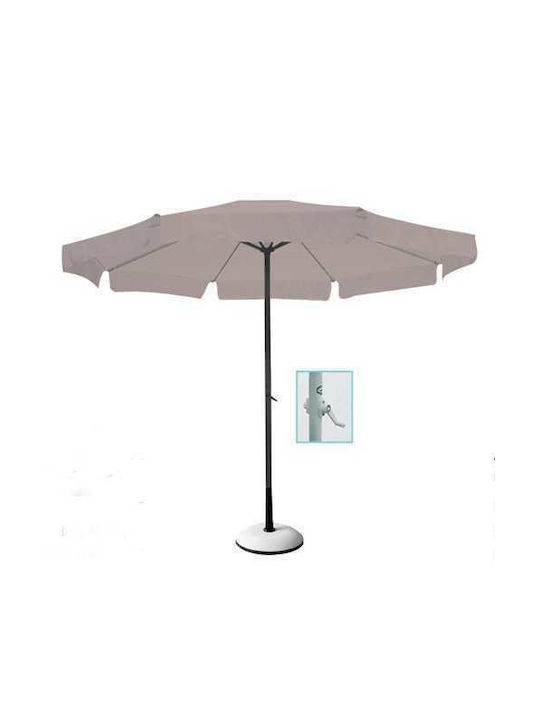 Garden & Terrace Floor Aluminium Round Parasol Beige D2xH2.2m
