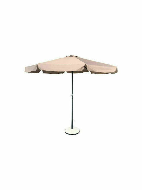 Umbrella Floor Round Aluminum ALU White D2m