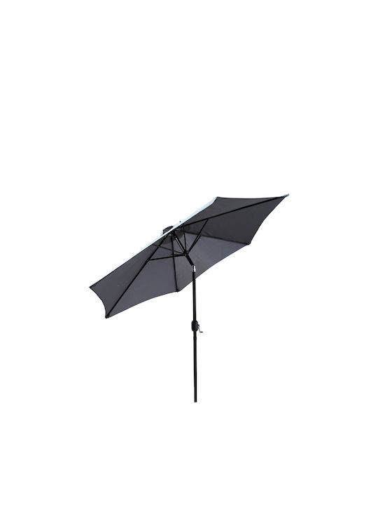 Round Metal Parasol Anthracite Φ2.7m