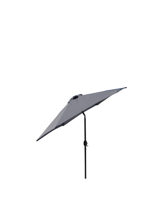 Round Metal Parasol Anthracite Φ2.7m