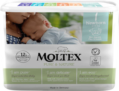 Moltex Klebeband-Windeln Pure & Nature Nr. 1 für 2-4 kgkg 22Stück