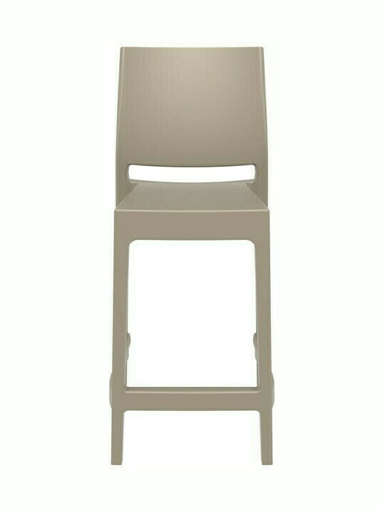 Stool for Bar Outdoor from Polypropylene Maya 65 Taupe 1pcs 44x50x65cm