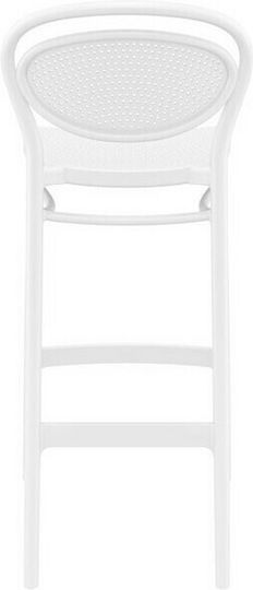 Hocker für Bar Für den Außenbereich aus Polypropylen Marcel 75 White 1Stück 75x45x106cm