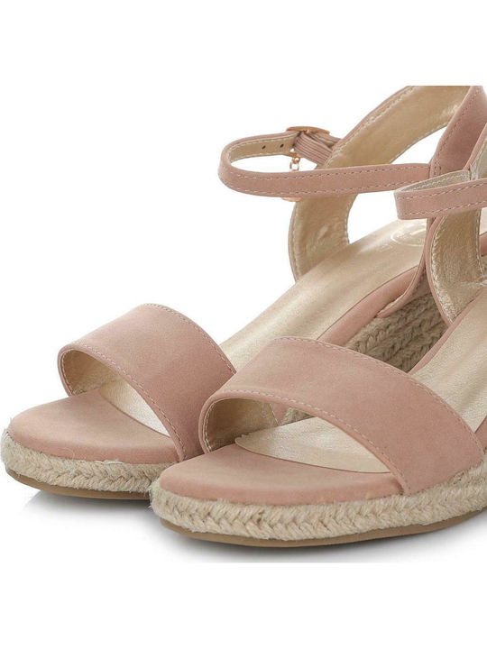 Women's Ankle Strap Platforms Pink O439W6157 710