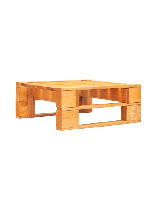 Hölzernes Außenbereich-Hocker Würfel mit Kissen Melly / Himmelblau 60x60x25cm