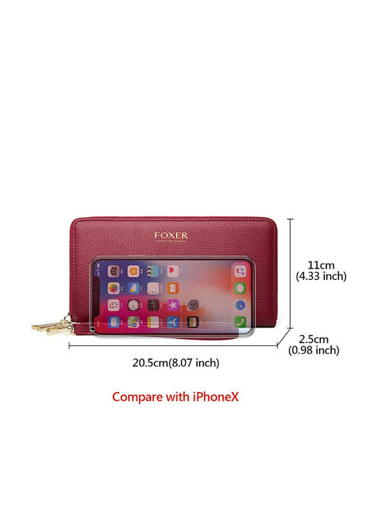 Large Leather Women's Wallet Red