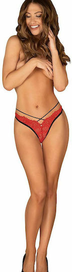 Obsessive Mettia Thong Red