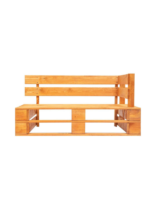 Ecksofa Außenbereich aus Paletten mit Kissen 110x65x55cm