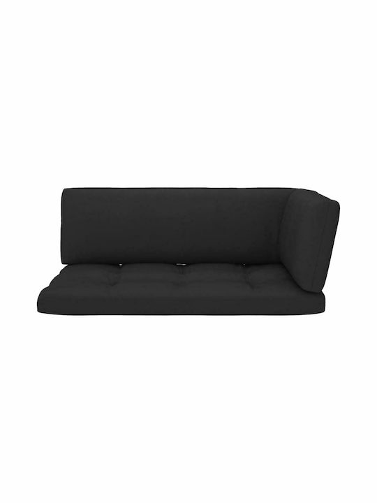 Ecksofa Außenbereich aus Paletten mit Kissen 110x65x55cm