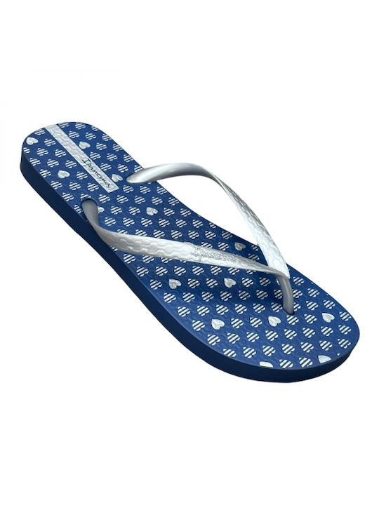 Ipanema Classica Happy XI Women's Flip Flops Silver 780-22372/BLUE/SILVER