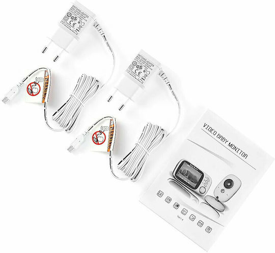 Factory VB603 Drahtlose Babyüberwachung mit Kamera & Bildschirm 3.2" , Zwei-Wege-Kommunikation & Schlaflieder
