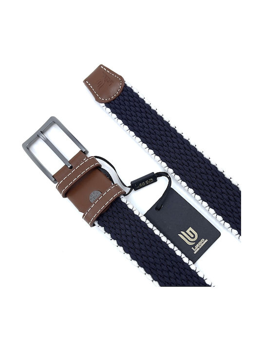 Elastic Men's Belt Knitted Navy Blue