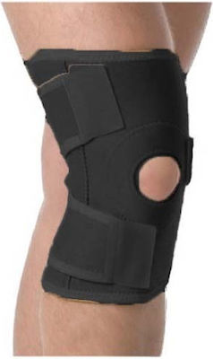 Alfa Care AC-1054Β King Size Knee Brace with Hole & Pads Black