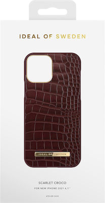 iDeal Of Sweden Atelier Synthetic Leather Back Cover Scarlet Croco (iPhone 13 Pro)