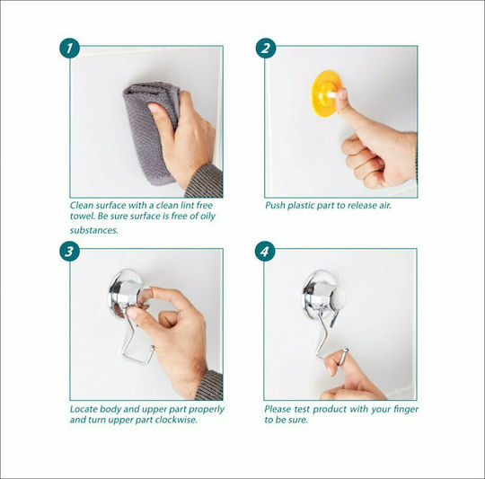 Tekno-Tel 455.DM256 An der Wand montiert Badezimmerregal Inox mit 2 Regalböden und Saugnäpfen 25x18x35cm Silber