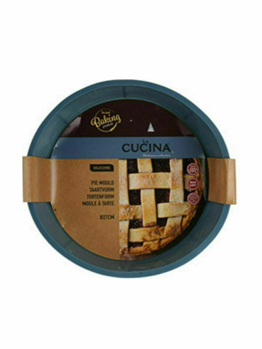 Cucina Φόρμα Ζαχαροπλαστικής για Κέικ Στρογγυλή από Σιλικόνη 27x27εκ. Μπλε