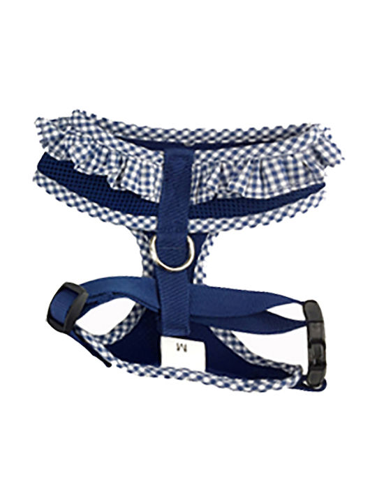 Pet Interest Σαμαράκι Σκύλου Γιλέκο Gingham Trim Μπλε Large 48 - 65cm