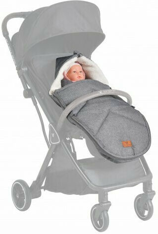Cangaroo Universal Ποδόσακος Καροτσιού Γκρι με Fleece Επένδυση 50x40εκ.