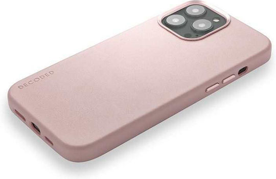 Decoded Umschlag Rückseite Leder Rosa (iPhone 13 Pro)