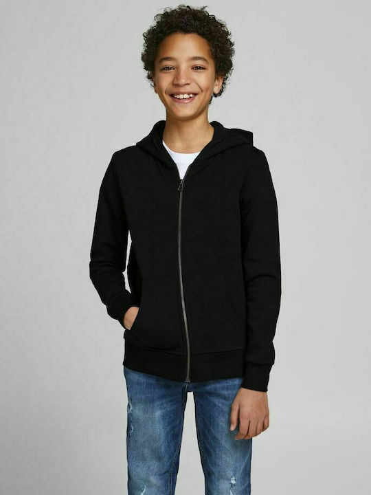 Jack & Jones Παιδική Ζακέτα Φούτερ Μαύρη