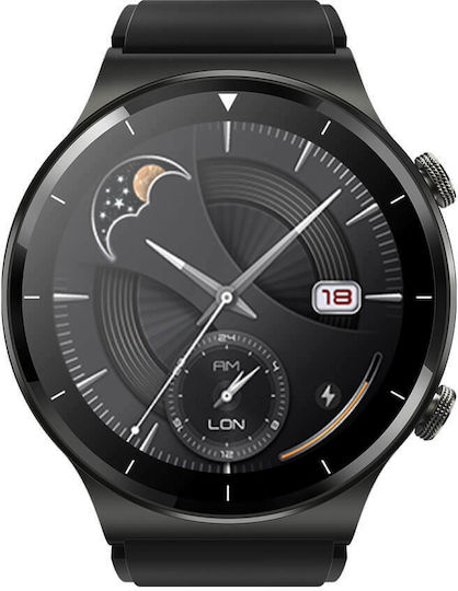 BlackView R7 Pro Aluminium 46mm Smartwatch με Παλμογράφο (Black)